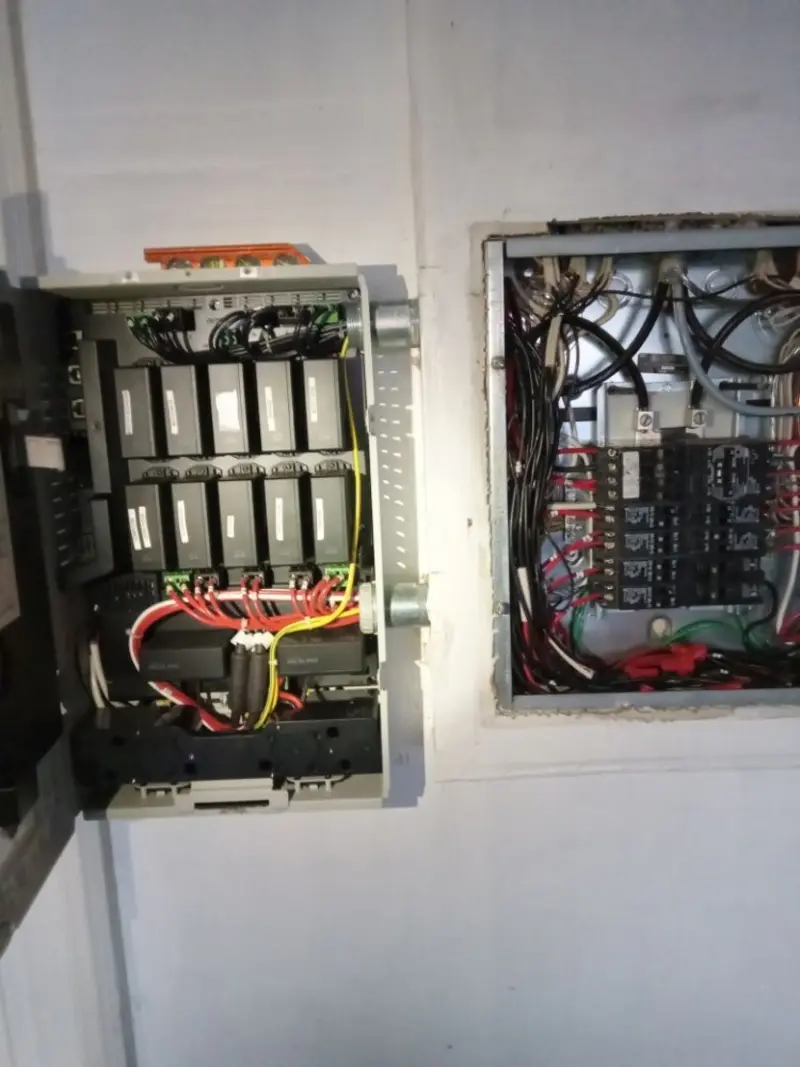 Electrical panel upgrade completed for Security Camera Wiring in Springville